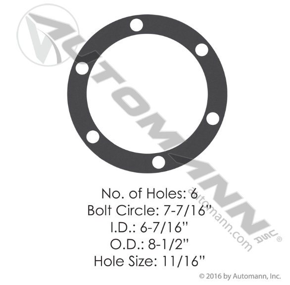 Automann 180.10601 Drive Axle Flange Gasket │ Replaces Mack 56AX128 │ Automann