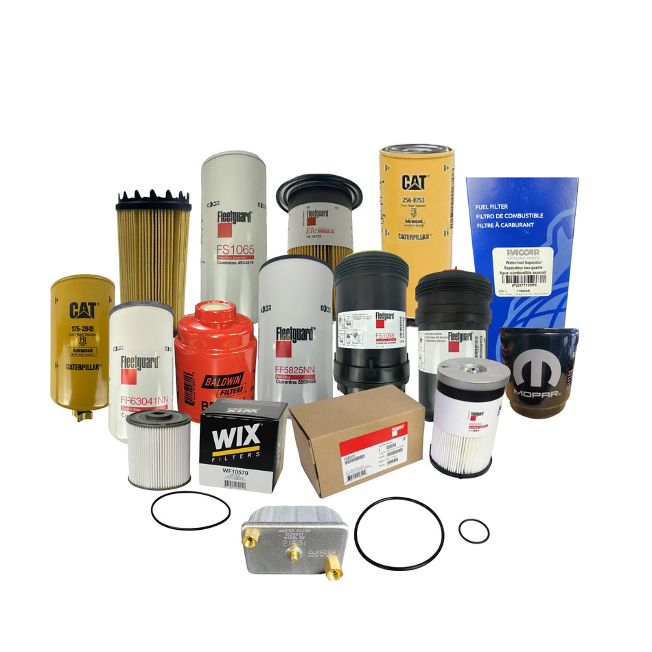 All Pro Truck Parts Fuel Filter Assortment / Fleetguard / Wix/ Paccar / Baldwin