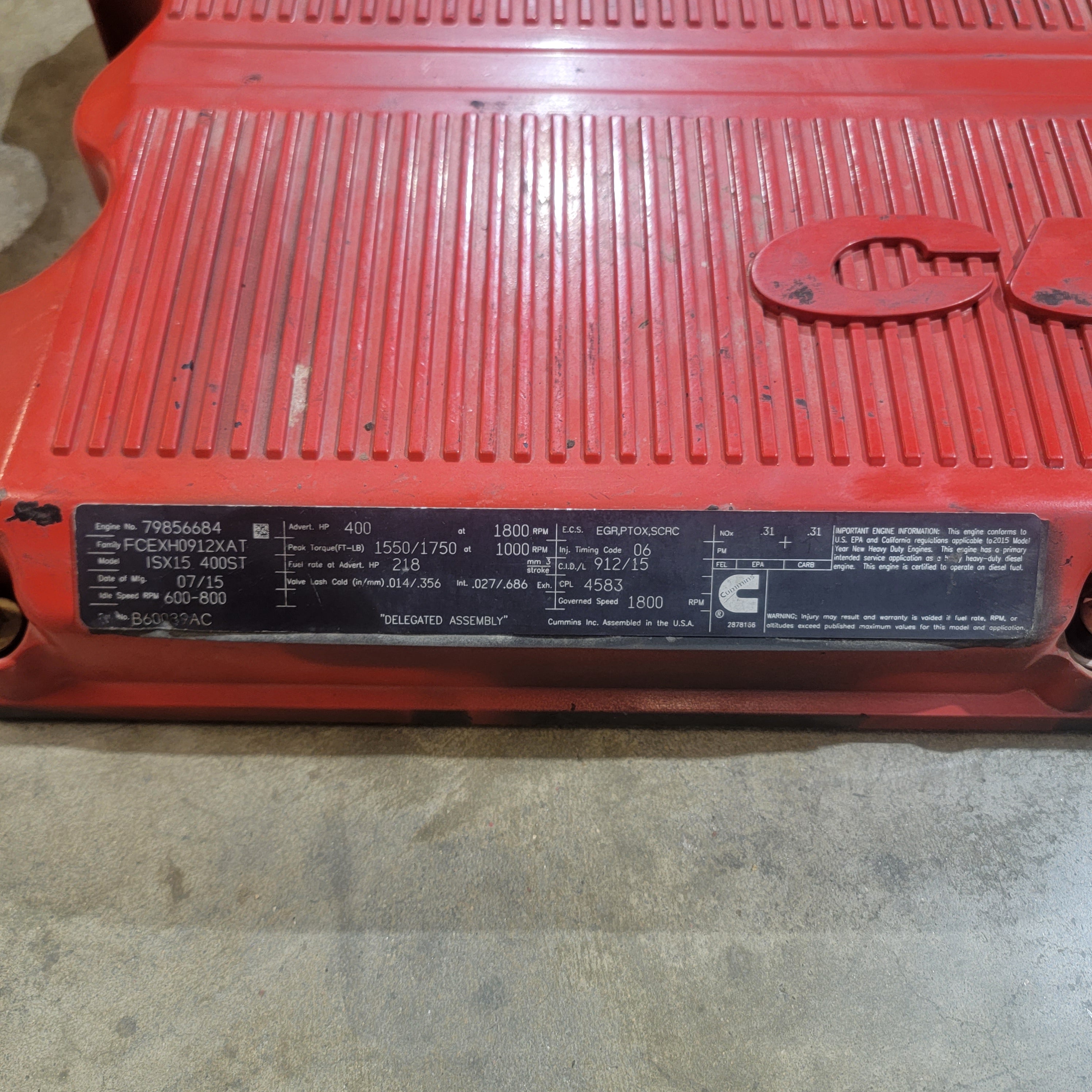 Cummins 3689760 Valve Cover | Used | for ISX15 Engines