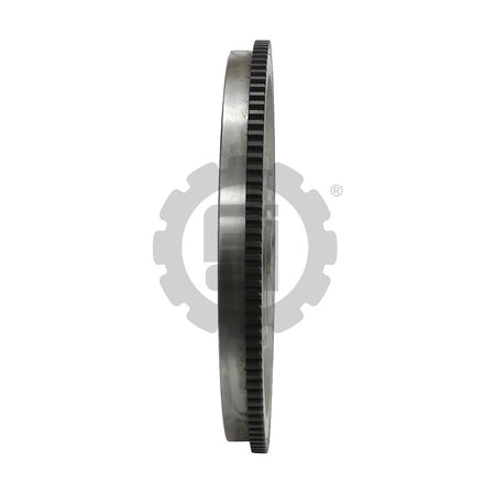 Edge profile of PAI 360510 flywheel showing ring-gear teeth depth, with PAI gear-icon watermark behind