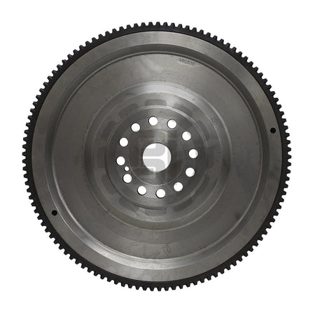 Reverse face of PAI 360510 flywheel with 360510 stamping near hub and PAI gear watermark behind