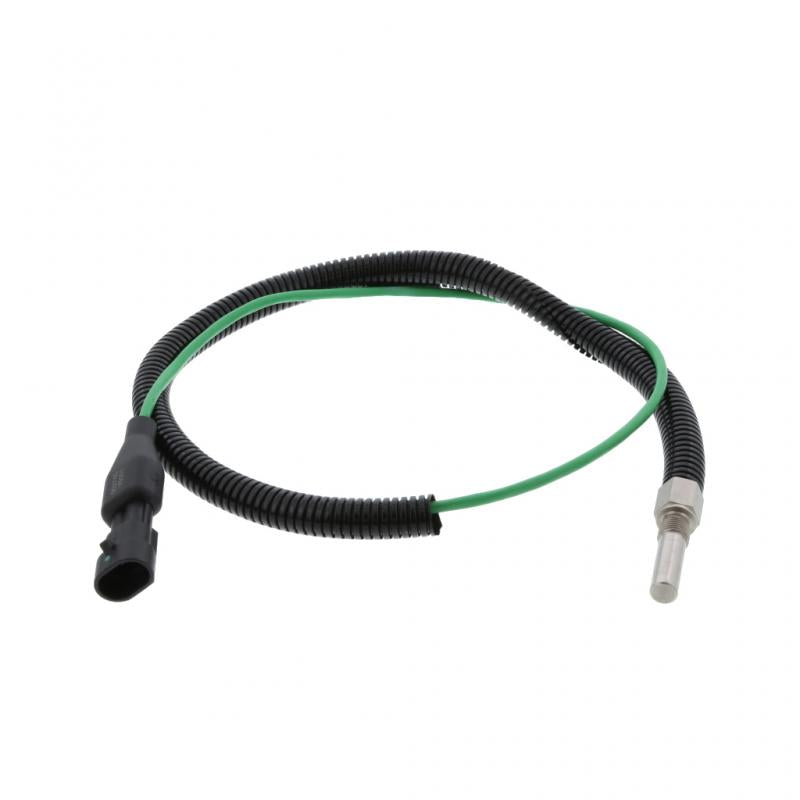 Full PAI 650671 turbo speed sensor with green wire, black corrugated harness, plastic connector and probe