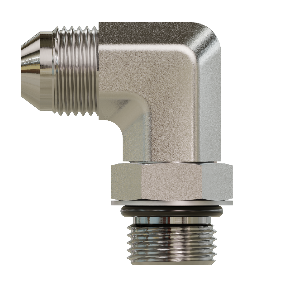 6801-12-10 90° Elbow Adapter – 3/4" Male JIC x 5/8" Male ORB