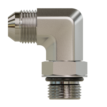6801-12-10 90° Elbow Adapter – 3/4" Male JIC x 5/8" Male ORB