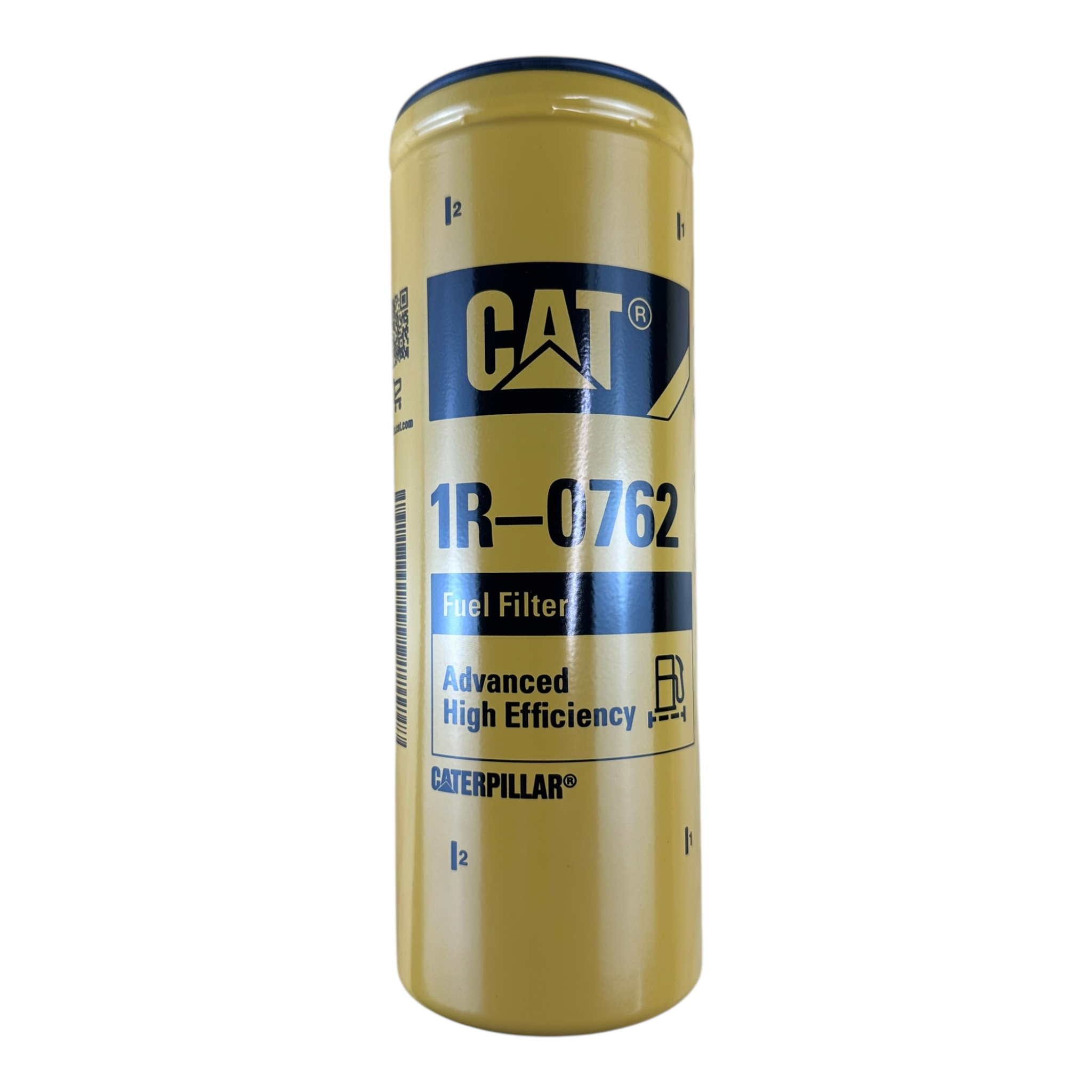 Caterpillar 1R0762 fuel filter on a white background
