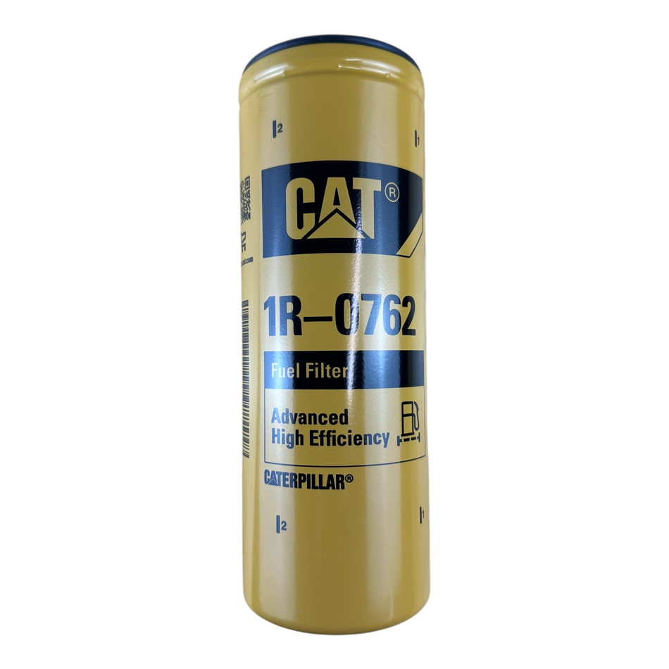 Caterpillar 1R0762 fuel filter on a white background