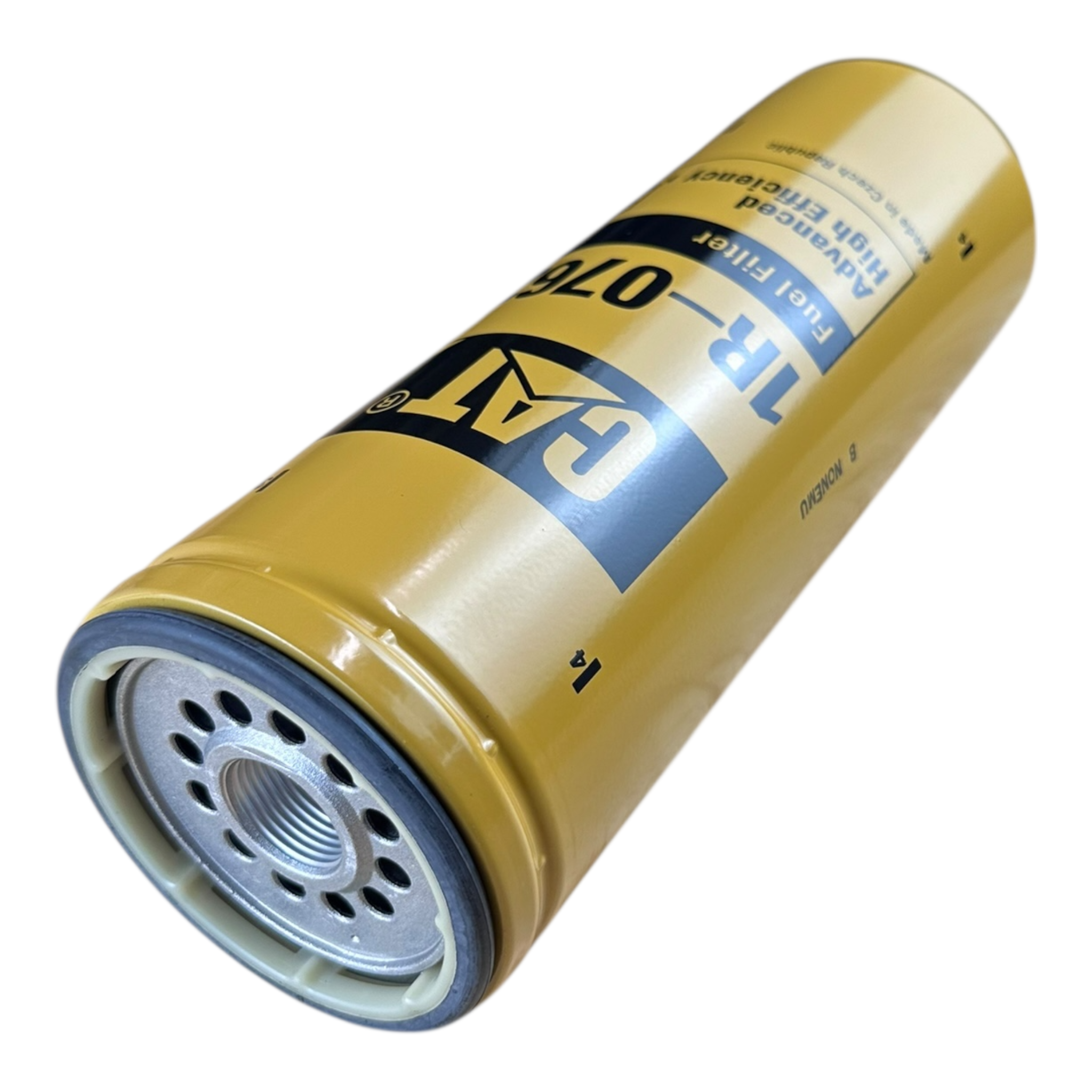 Caterpillar 1R0762 fuel filter on a white background