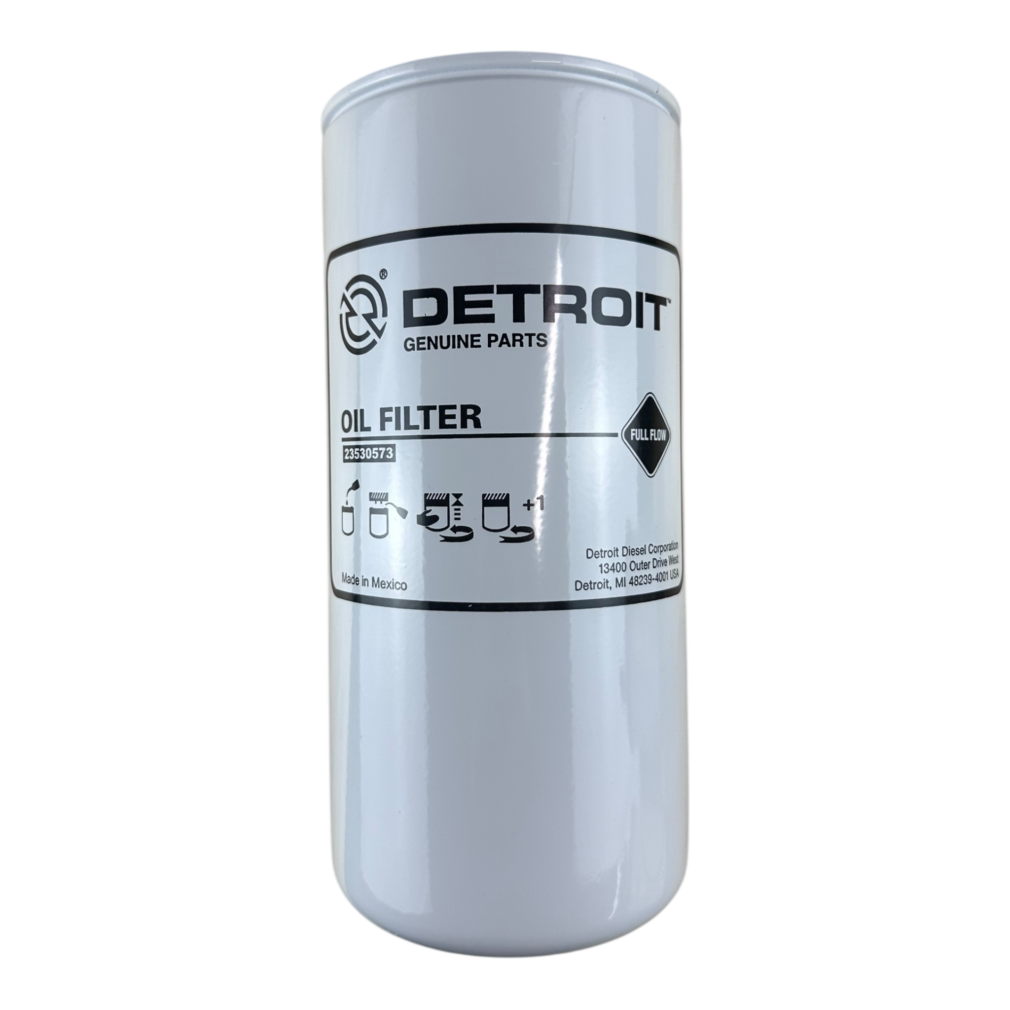 Detroit 23530573 Oil Filter on white background