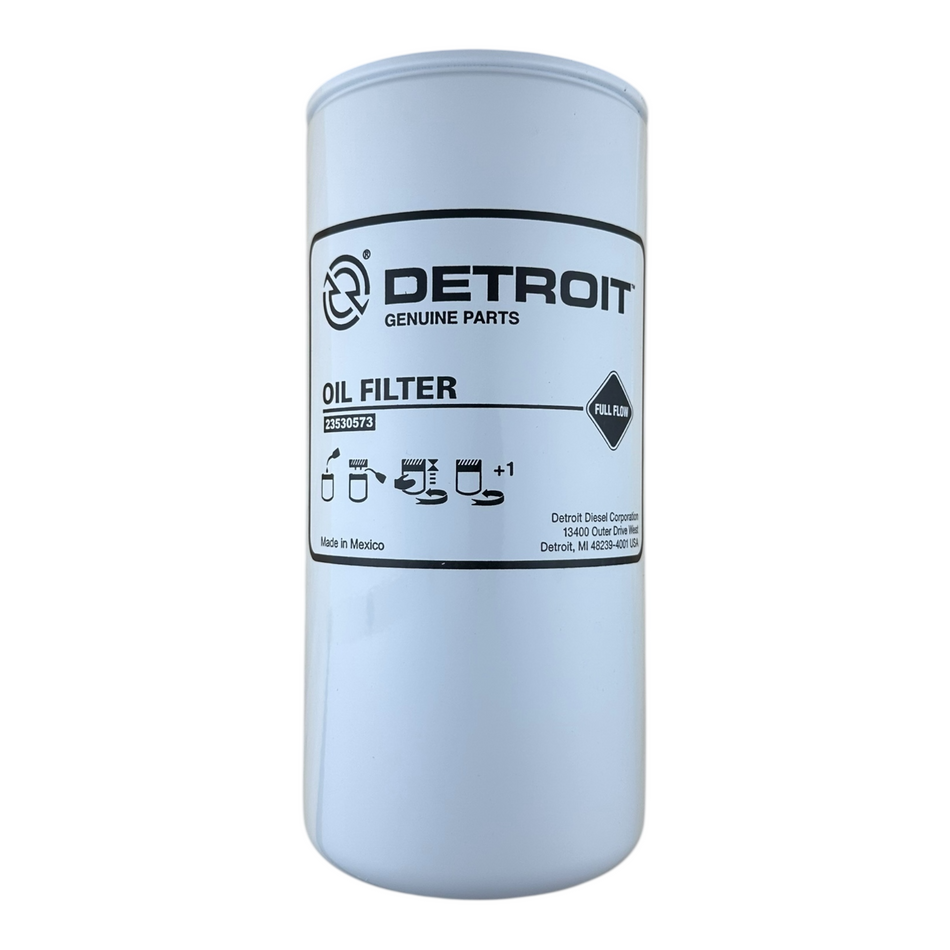 Detroit 23530573 Oil Filter on White background