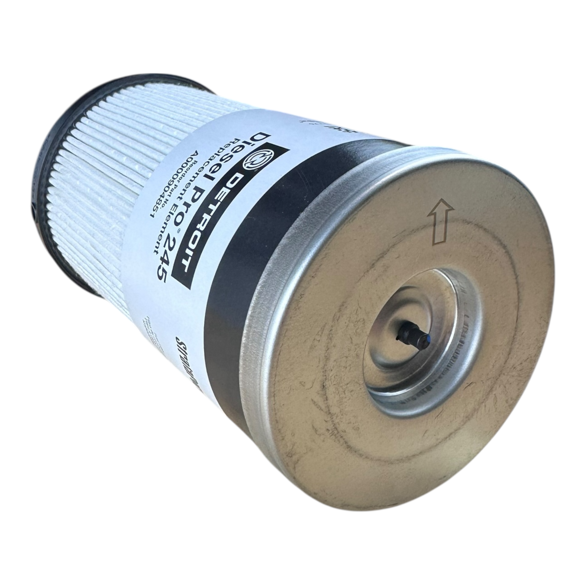 Detroit Diesel A0000904851 Fuel Filter on White Background