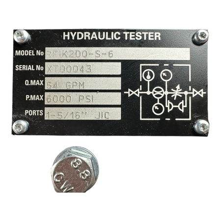 Webtec RFIK200-S-6 Mechanical Hydraulic Tester │ Webtec 