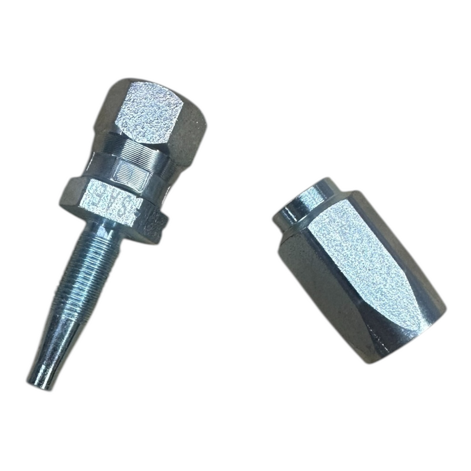 1/4" DOT Female SAE 45 Reusable Hose End For Hydraulic Hose, 20821-4-4P │ Power Products 