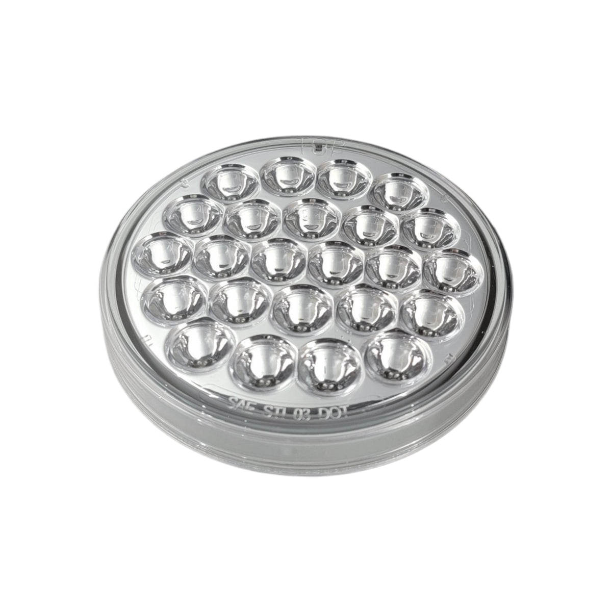 Automann 571.LD40CR24 Red LED With Clear Lens S/T/T | 24 Diode Replaces Truck-Lite 4051 │ Automann 