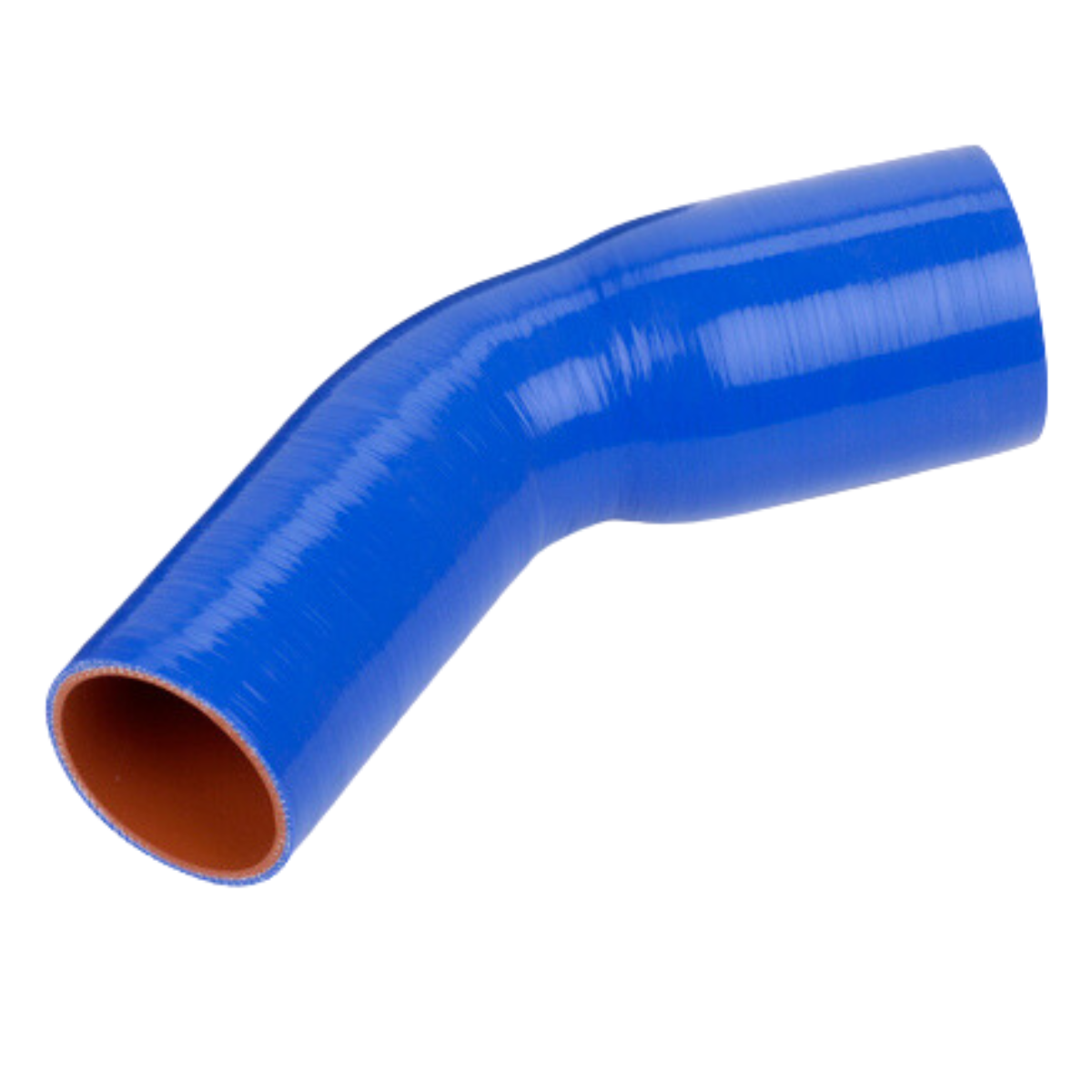 3-1/2 in x 4 in I.D. Blue 45 Degree Silicone Reducer │ Flex Technologies 