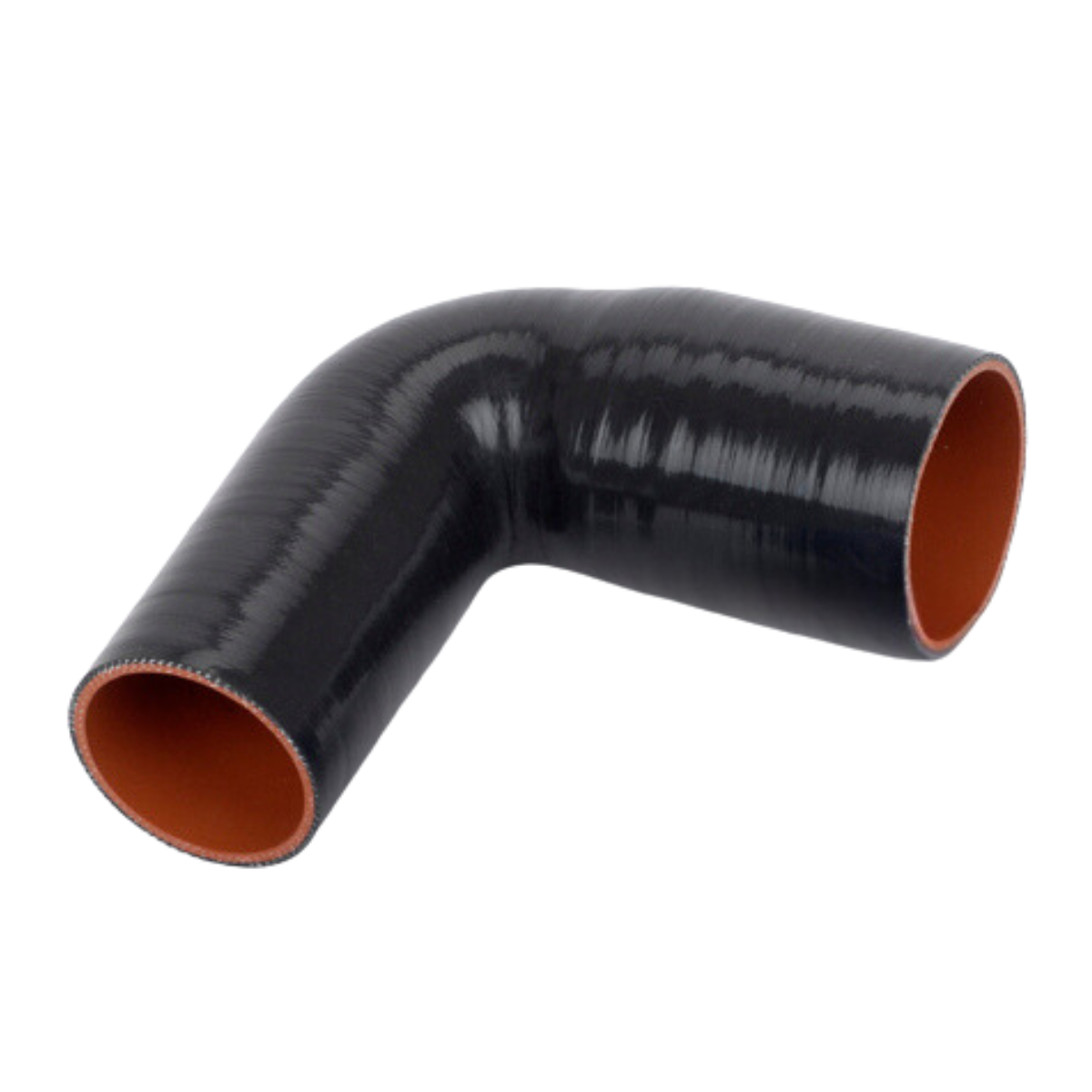 2.25in x 2.5in I.D. Black 90 Degree Silcone Reducer │ Flex Technologies 