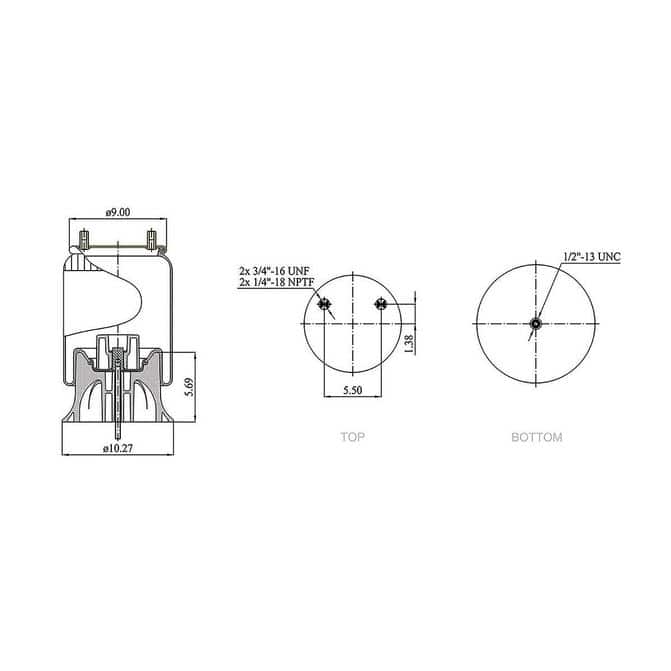 HD Value HDV9974 Air Spring | Neway CB2300 / CBX Trailer