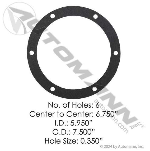 Automann 180.10630.1 6 Hole Hub Cap Gasket │ Replaces Stemco 330-3118 │ Automann 