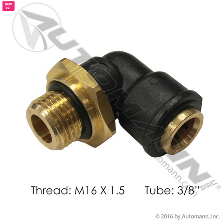 Automann 177.V20999390 Composit 90 Degree PTC Air Fitting 3/8 Tube X M16X1.5 Thread │ Automann 
