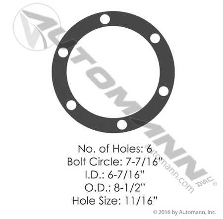 Automann 180.10601 Drive Axle Flange Gasket │ Replaces Mack 56AX128 │ Automann 