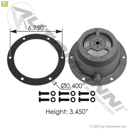 Automann 180.10684K Tire Inflation Hub Cap Kit │ Replaces Meritor 31439-00 │ Automann 