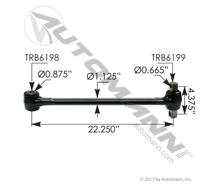 Automann TMR9665 Torque Rod │ Replaces Volvo 20753865 │ Automann 