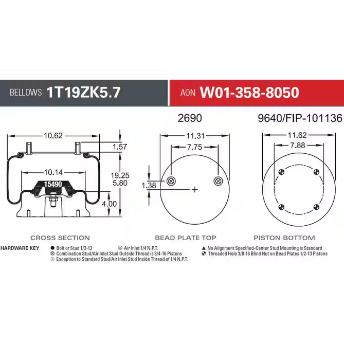 Firestone W01-358-8050 Air Spring │ Firestone 