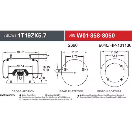 Firestone W01-358-8050 Air Spring │ Firestone 