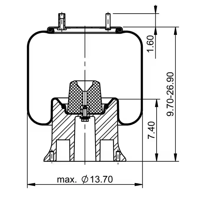ContiTech AS9250 Rolling Lobe Air Spring Replaces Firestone W01-358-9250 │ Contitech 