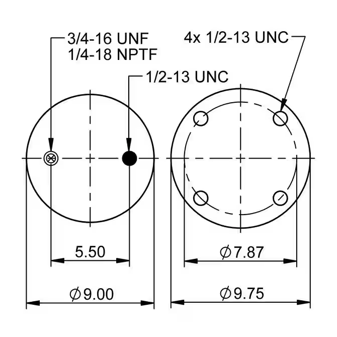 ContiTech AS9250 Rolling Lobe Air Spring Replaces Firestone W01-358-9250 │ Contitech 