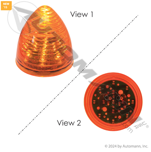 Automann 571.LD13A13 Amber LED Beehive Marker Light – 2.5 in