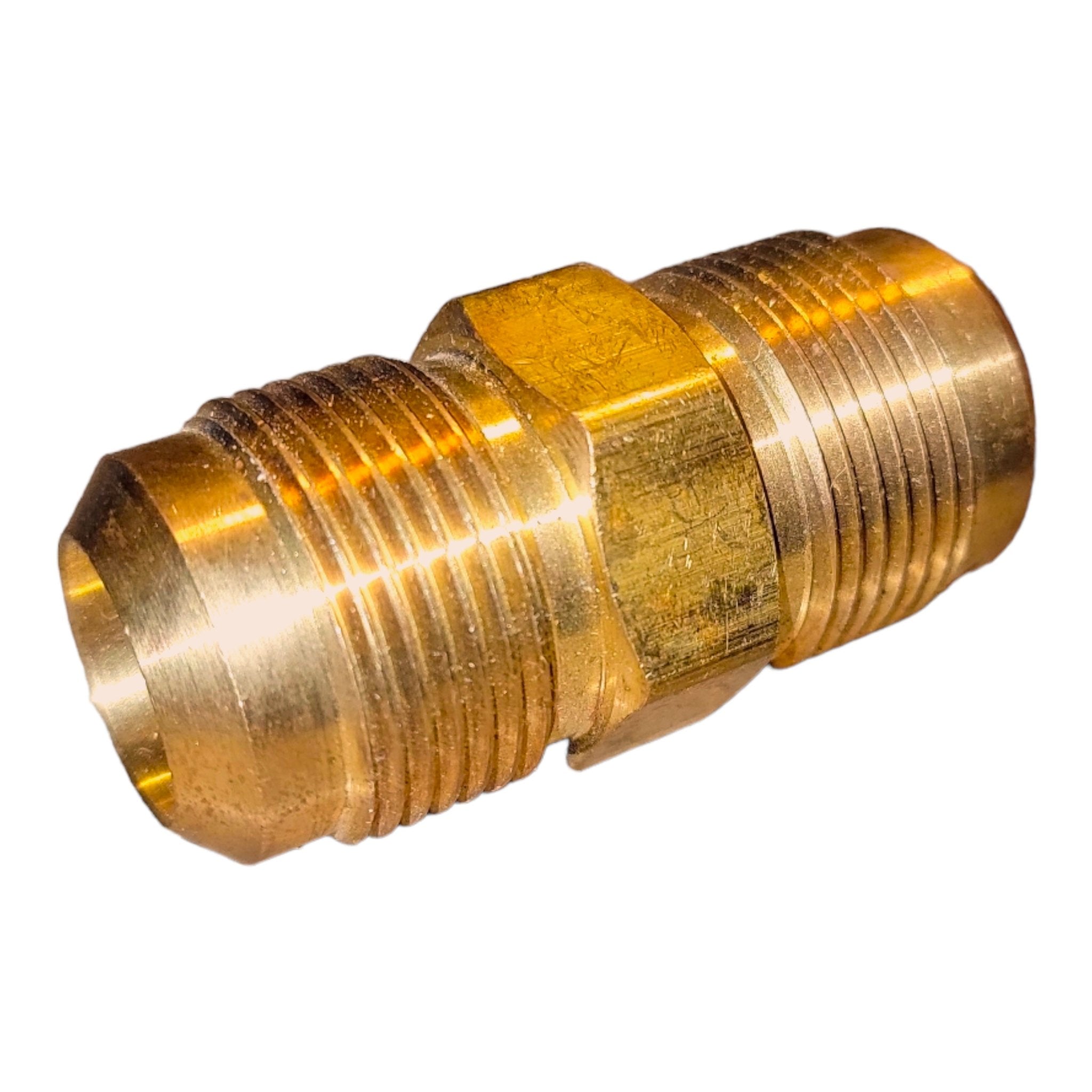 7/8 Male Flare Union SAE 45 Degree Fitting, Brass - SAE J512