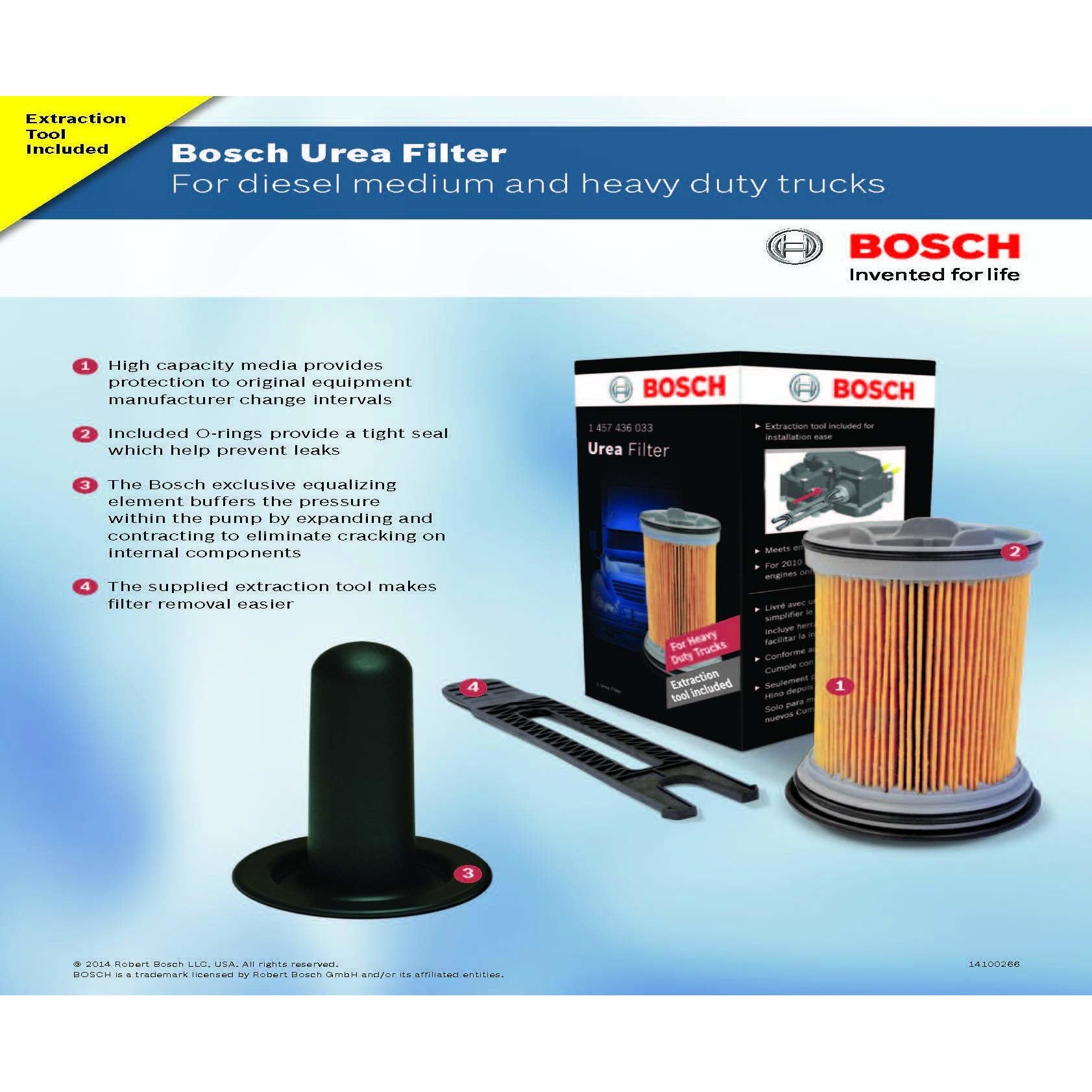 Bosch DEF Filter 1457436033, 1457436088 │ Replaces Fleetguard UF101