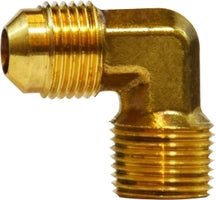 Brass Male SAE 45 Degree Flare X Male Pipe 90 Degree Elbow │ Midland Industries 