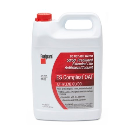 Fleetguard ES Compleat OAT Ethylene Glycol Red Coolant | 50/50 Prediluted | CC36077 │ Fleetguard 