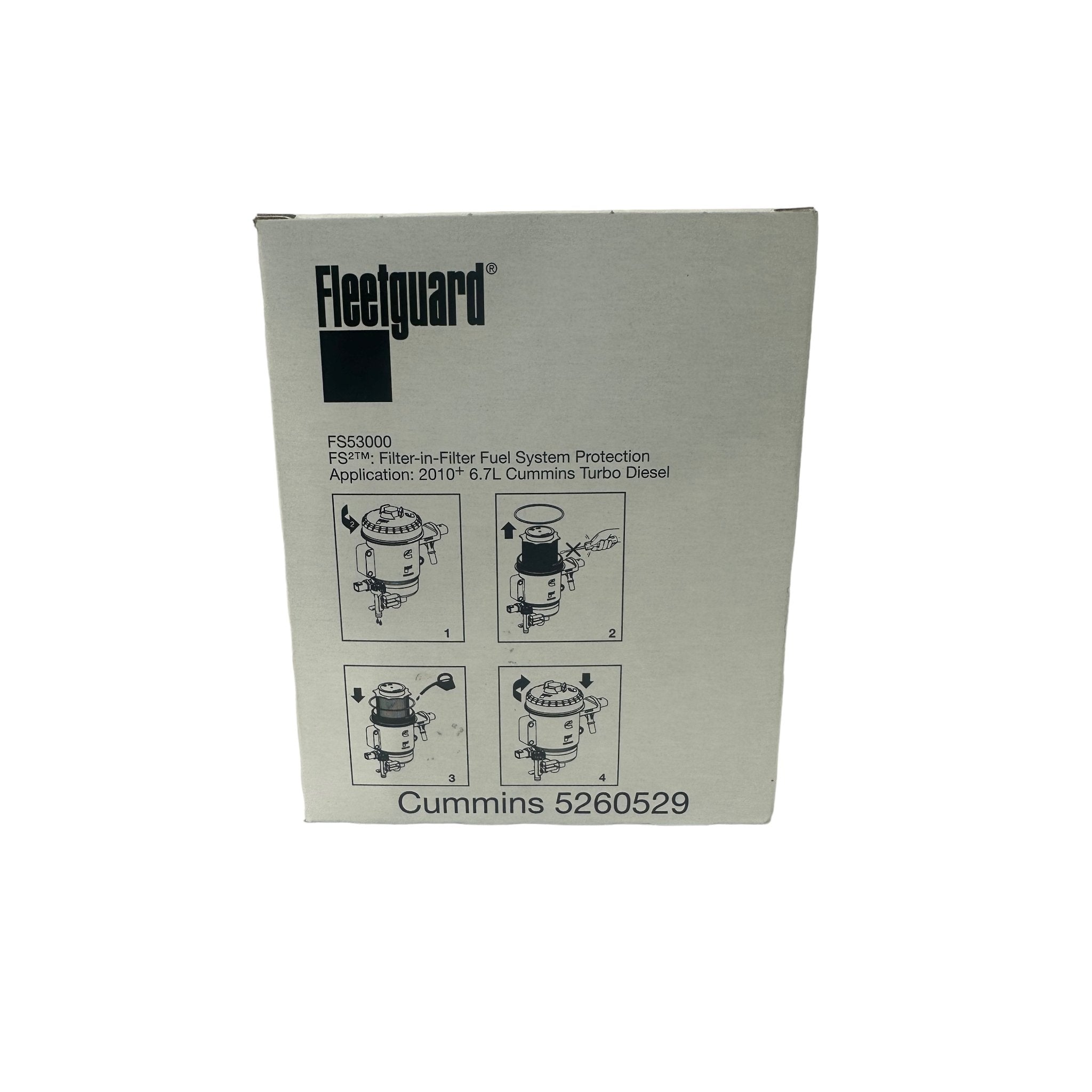Fleetguard FS53000 Fuel Filter Box - Back
