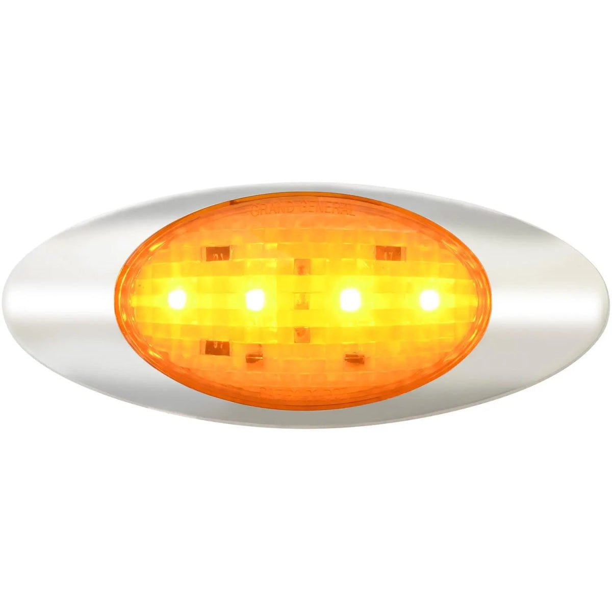 Grand General 76370 Amber Oval 12-LED Side Marker & Turn Signal Light For Freightliner - DOT Compliant